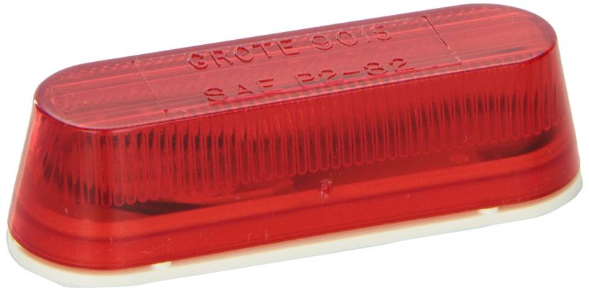GROTE 45252 Thin-Line Single-Bulb Clearance Marker Light Red