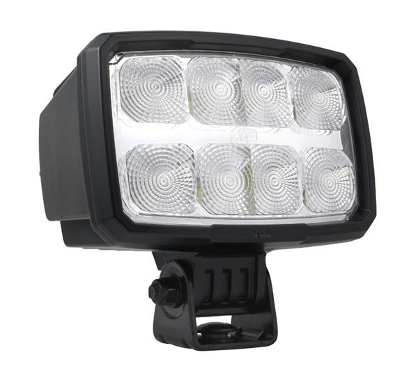GROTE 63Z21 Work Light; Trilliant; Rectangular; Pedestal Mount; 80 Watt; 7000 Lumens; 5.7 AMP At 14 Volts/ 2.7 AMP At 28 Volts; White LED; Clear Polycarbonate Lens; Black Aluminum Housing; Long Range