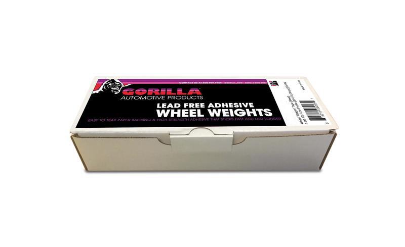 GORILLA 10010FG Wheel Balance Weight; Car And Light Truck Wheels; Stick On; Use On Alloy Or Steel Wheels; Standard Adhesive; Silver; 52 Strips Of Six 1/2 Ounce Weights; Steel - High quality product image showing GORILLA 10010FG Wheel Balance Weight; Car And Light Truck Wheels; Stick On; Use On Alloy Or Steel Wheels; Standard Adhesive; Silver; 52 Strips Of Six 1/2 Ounce Weights; Steel details and features