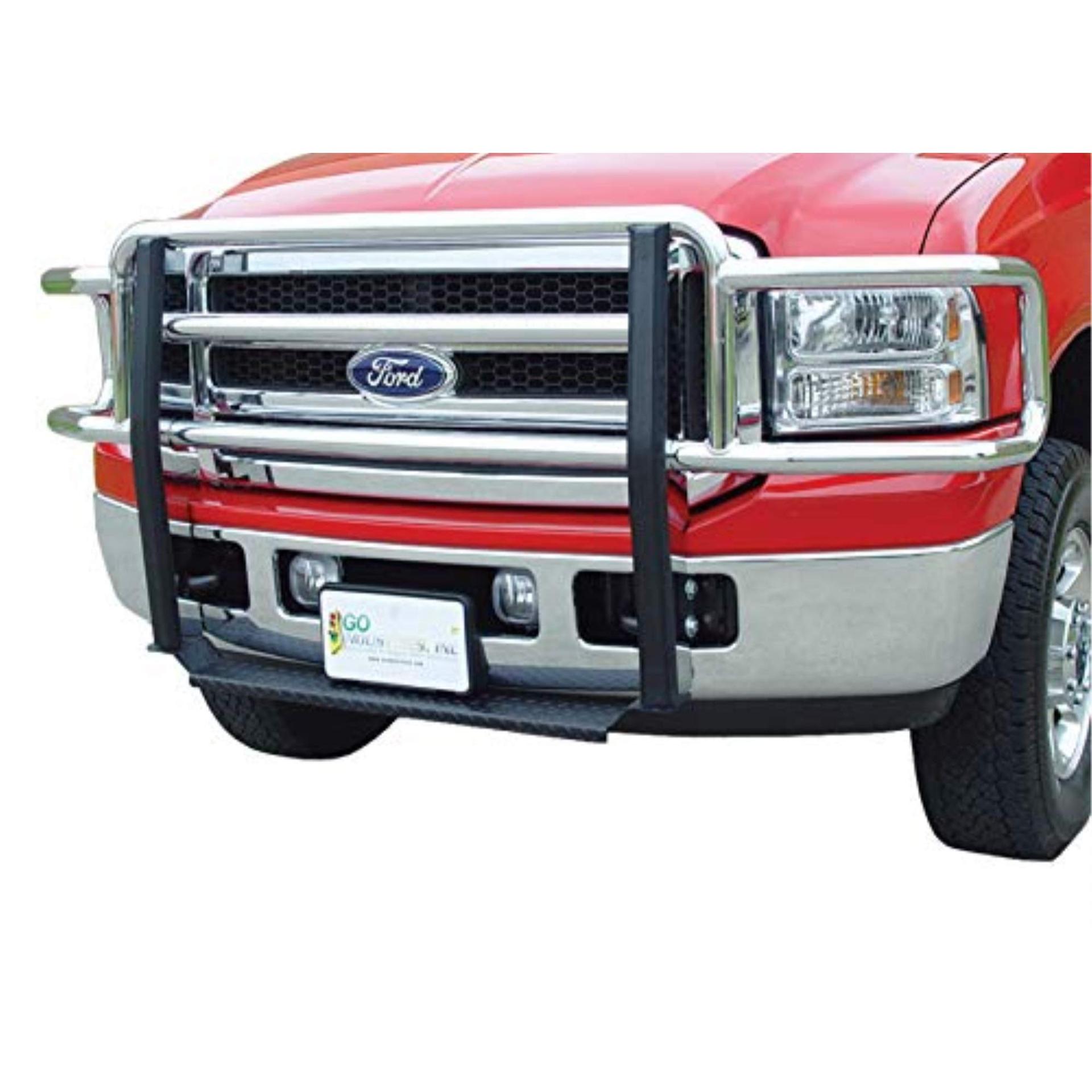 GO IND 72661 Grille Guard Step Plate; Big Tex; Black; Diamond Plate Steel; For Use On Big Tex Grill Guard - High quality product image showing GO IND 72661 Grille Guard Step Plate; Big Tex; Black; Diamond Plate Steel; For Use On Big Tex Grill Guard details and features