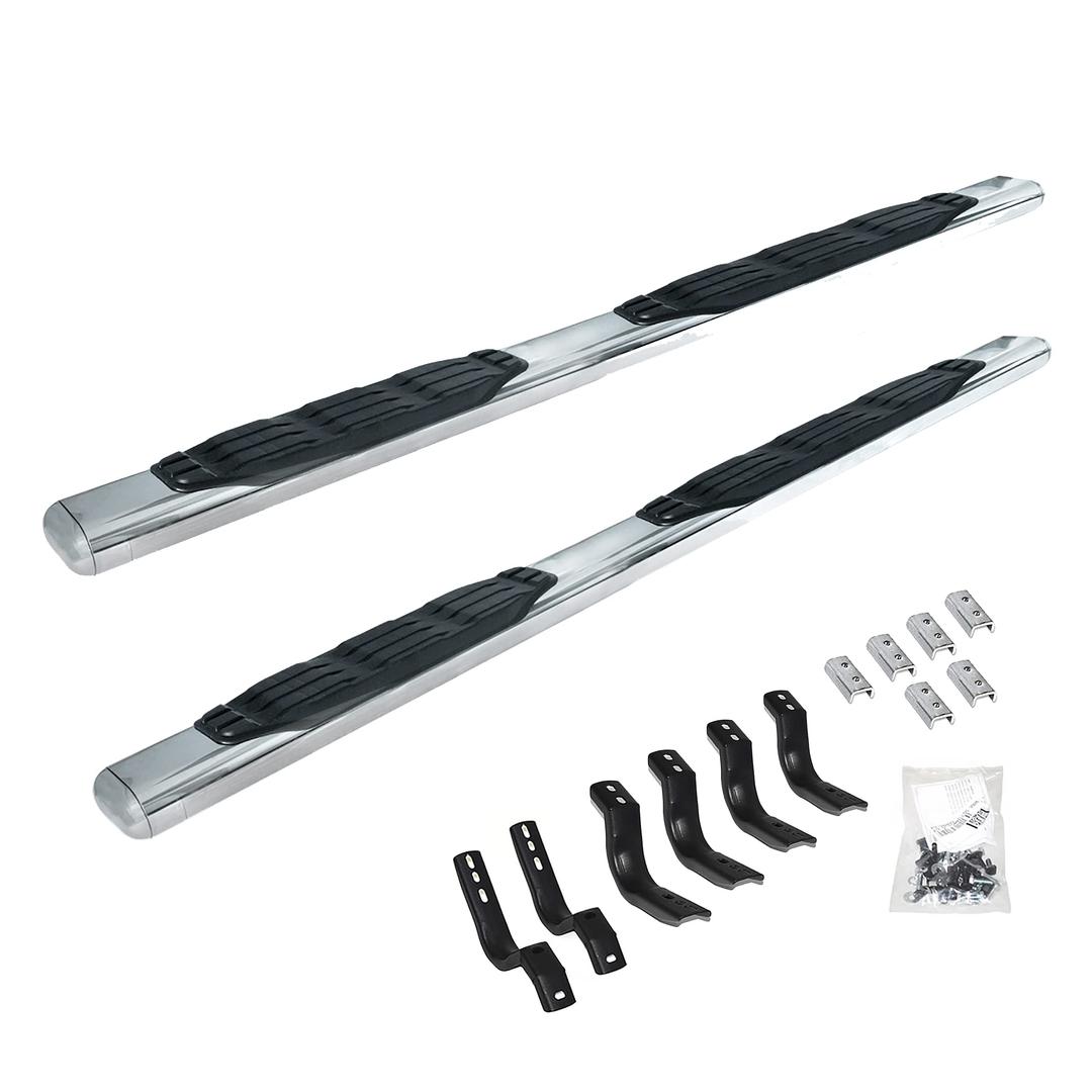 GO RHINO 104449987PS 4 INCH 1000 Series Side Steps with Mounting Bracket Kit for Ram 19-24 1500 (Crew Cab Pickup) - The Twister Group Tools product