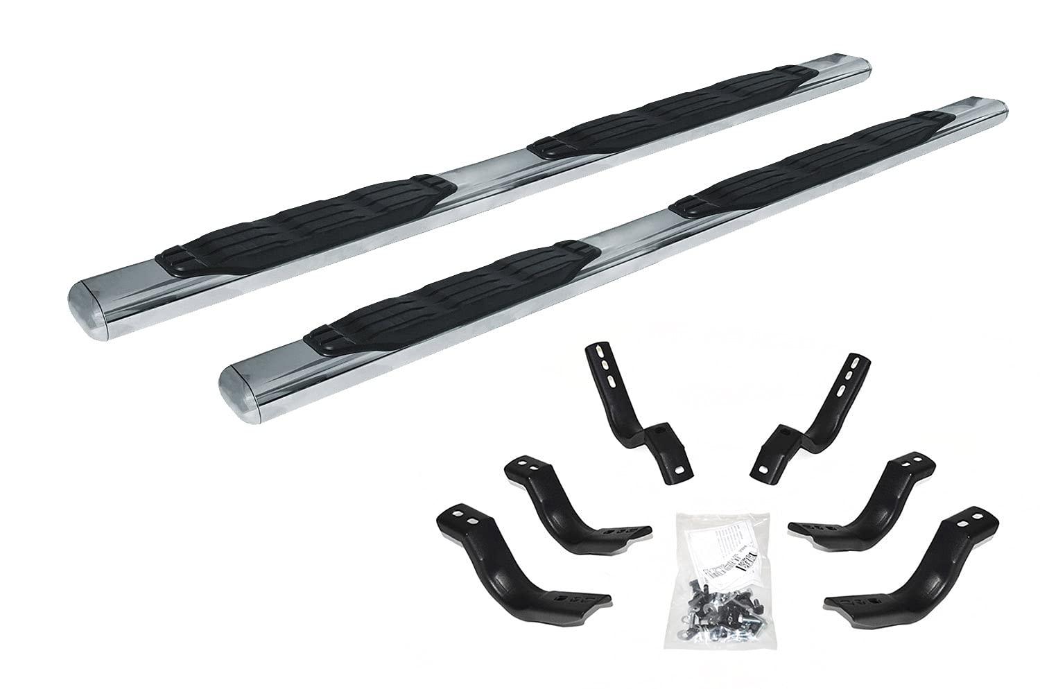 GO RHINO 105404787PS 5 INCH 1000 Series Side Steps with Mounting Brackets Kit for 19-24 GMC, Chevrolet (Crew Cab Pickup) - High quality product image showing GO RHINO 105404787PS 5 INCH 1000 Series Side Steps with Mounting Brackets Kit for 19-24 GMC, Chevrolet (Crew Cab Pickup) details and features
