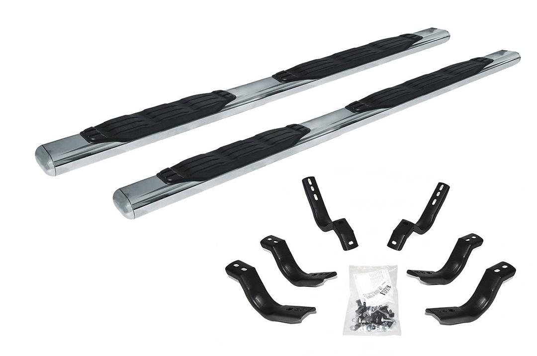 GO RHINO 105451687PS 5 INCH 1000 Series Side Steps with Mounting Brackets Kit for Jeep 20-23 Gladiator (Crew Cab Pickup) - The Twister Group Tools product