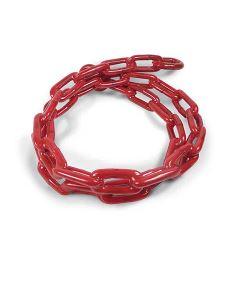 GREENFIELD 2116-RD VNYL CTD CHAIN 5/16X5 RED, Steel Chain; 1370 Pound Working Load Limit; 5/16 Inch Diameter x 5 Foot Length; Vinyl Coated; Red; Stainless Steel; Chain Only - The Twister Group Tools product