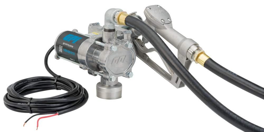 GPI 137100-01 Fuel Transfer Pump, Manual Shut-Off Nozzle, 8 GPM Fuel Pump, 10FT Hose, Power Cord, Adjustable Suction Pipe - High quality product image showing GPI 137100-01 Fuel Transfer Pump, Manual Shut-Off Nozzle, 8 GPM Fuel Pump, 10FT Hose, Power Cord, Adjustable Suction Pipe details and features
