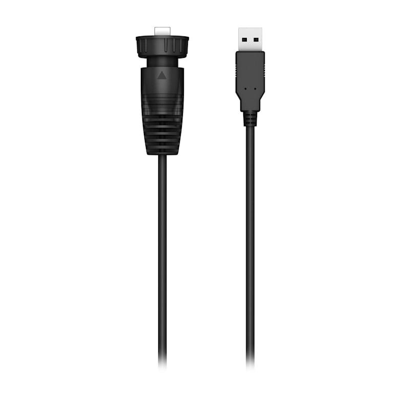 GARMIN 010-12390-14 USB-C TO USB-A MALE ADAPTER CABLE, For Use With GPSMAP 9000 Series Chart plotter; USB-C To USB-A Male; 15 Foot Length; Black - High quality product image showing GARMIN 010-12390-14 USB-C TO USB-A MALE ADAPTER CABLE, For Use With GPSMAP 9000 Series Chart plotter; USB-C To USB-A Male; 15 Foot Length; Black details and features