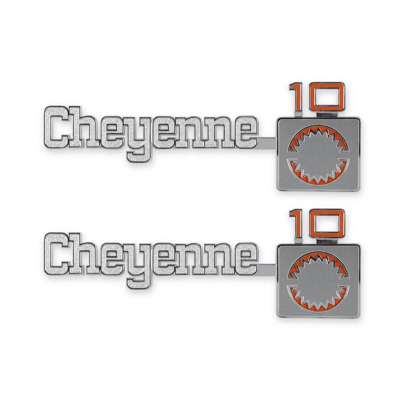 HOLLEY 04-539 Brothers Trucks Fender Emblems - Cheyenne 10