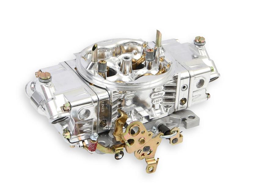 HOLLEY 0-82751SA 750 CFM ALUMINU, 4 Barrel; 750 Cubic Feet Per Minute (CFM); Square Bore Flange; Mechanical Secondaries; Gasoline; Polished; Aluminum - Product image