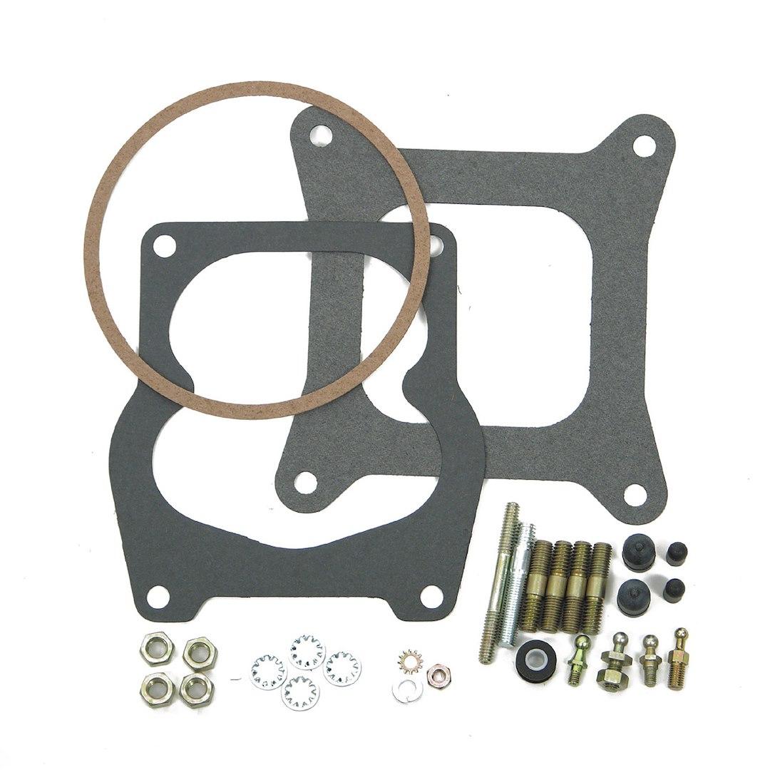 HOLLEY 20-124 UNIVERSL CARB INSTALL KIT, For Use With Holley 4 Barrel Carburetors; With Air Cleaner Stud; Air Cleaner Gasket and Base Gasket; Bushing Adapter for Large Hole of Throttle Lever; 3 Different Throttle Cable Balls; Mounting Studs; Vacuum Caps - The Twister Group Tools product