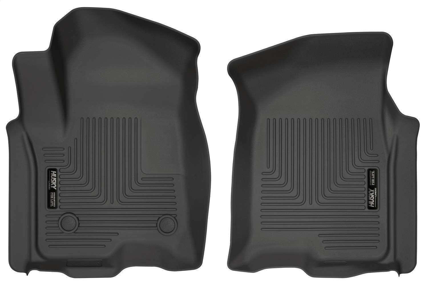 HUSKY LINERS 13211 Weatherbeater Floor Mats | Fits 2019 - 2024 Chevrolet Silverado & GMC Sierra 1500; 2020 - 2024 Silverado/Sierra 2500/3500 Crew Cab/Double Cab | Front Row, 2-pc Black - High quality product image showing HUSKY LINERS 13211 Weatherbeater Floor Mats | Fits 2019 - 2024 Chevrolet Silverado & GMC Sierra 1500; 2020 - 2024 Silverado/Sierra 2500/3500 Crew Cab/Double Cab | Front Row, 2-pc Black details and features