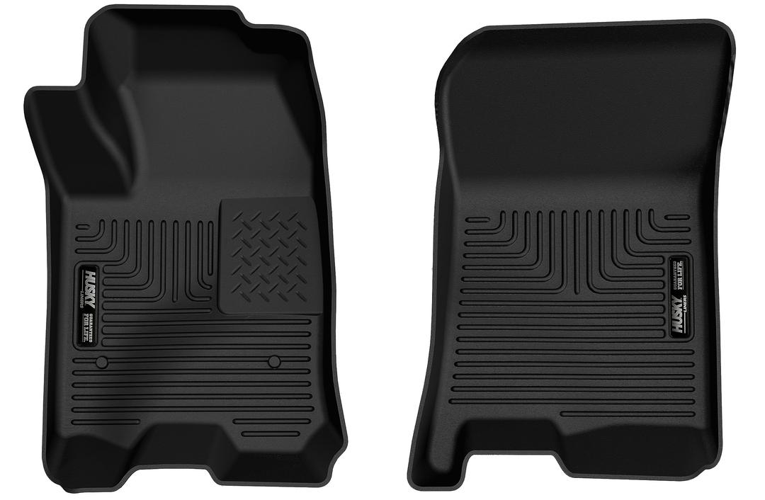 HUSKY LINERS 13221 Weatherbeater Floor Mats | Fits 2023 - 2024 Chevrolet Colorado & GMC Canyon Crew Cab | Front Row, 2-pc Black - The Twister Group Tools product