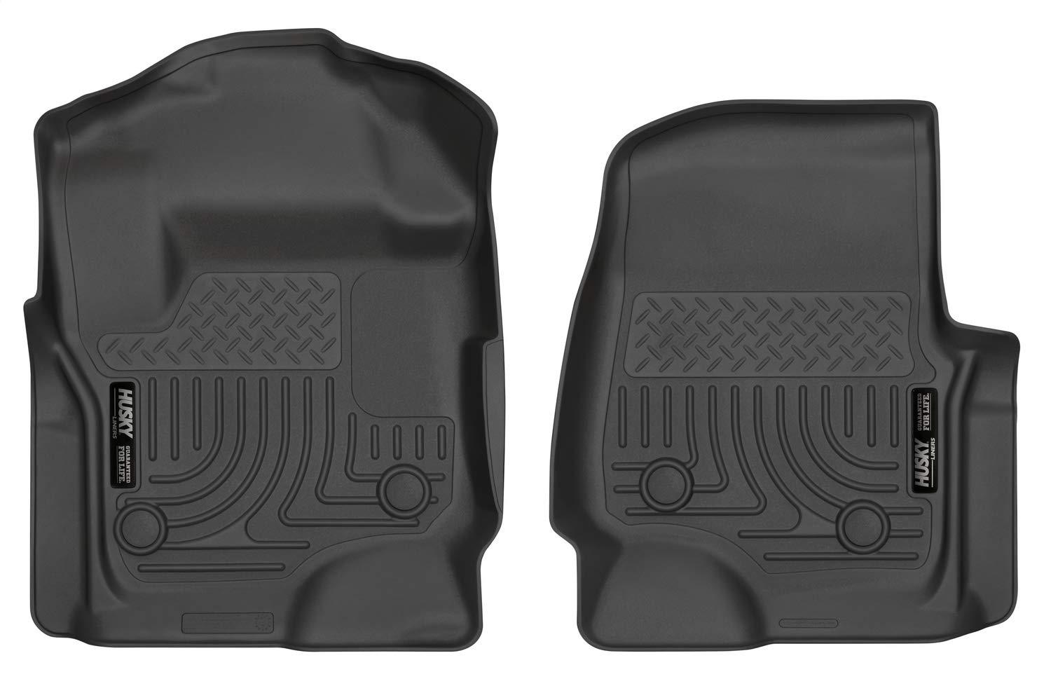 HUSKY LINERS 13321 Floor Liner; WeatherBeater; Molded Fit; Smooth Arcing Ribs/ Raised Heel Pad; Black; TPO (Thermoplastic Olefin); 2 Piece - High quality product image showing HUSKY LINERS 13321 Floor Liner; WeatherBeater; Molded Fit; Smooth Arcing Ribs/ Raised Heel Pad; Black; TPO (Thermoplastic Olefin); 2 Piece details and features