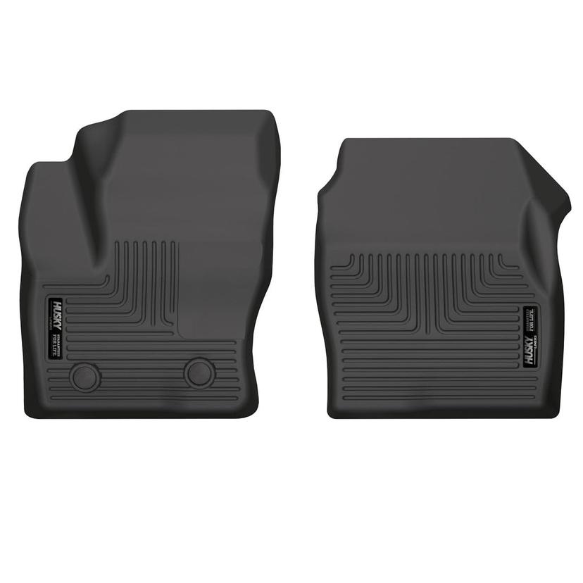 HUSKY LINERS 13351 Floor Liner; WeatherBeater; Molded Fit; Raised Ridge; Black; TPO (Thermoplastic Olefin); 2 Piece