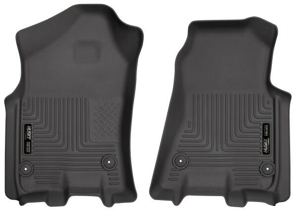 HUSKY LINERS 13741 Floor Liner; WeatherBeater; Molded Fit; Smooth Arcing Ribs/ Raised Heel Pad; Black; TPO (Thermoplastic Olefin); 2 Piece - High quality product image showing HUSKY LINERS 13741 Floor Liner; WeatherBeater; Molded Fit; Smooth Arcing Ribs/ Raised Heel Pad; Black; TPO (Thermoplastic Olefin); 2 Piece details and features