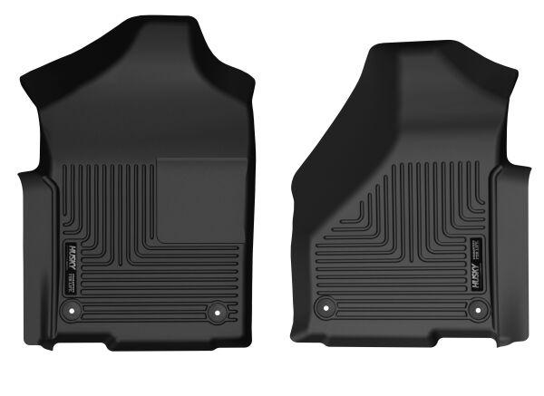 HUSKY LINERS 13781 Weatherbeater | Fits 2019-2023 Ram 2500, 3500 Standard Cab w/Vinyl Floor, Front Liners, Black, 2 pc.