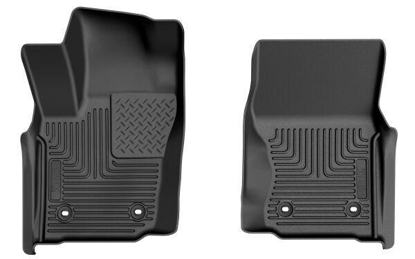 HUSKY LINERS 13921 WB FRONT FLOOR LINER, Direct Fit; Raised Ridge; Black; TPO (Thermoplastic Olefin); 2 Piece