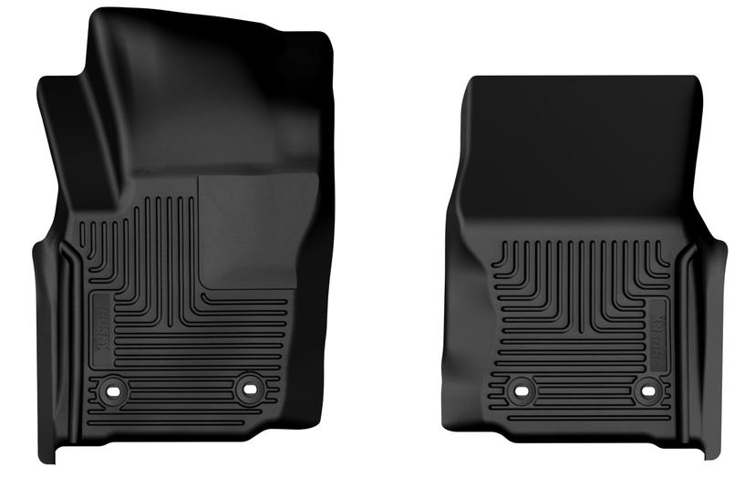 HUSKY LINERS 13931 Floor Liner; WeatherBeater; Molded Fit; Raised Ridge; Black; 2 Piece Fotr 2024-2025 Toyota Tacoma