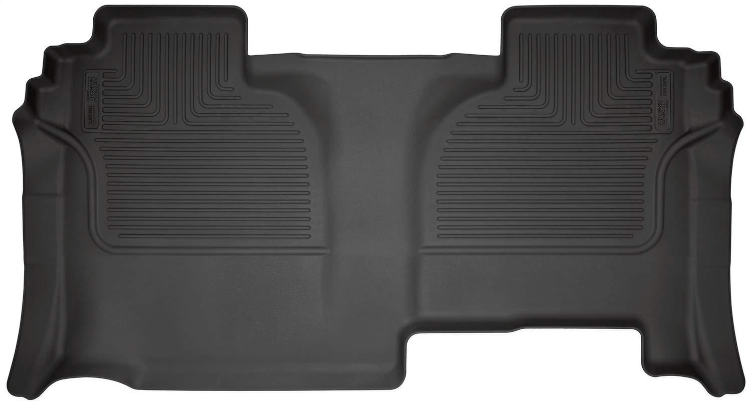 HUSKY LINERS 14211 Weatherbeater Floor Mats | Fits 2019 - 2024 Chevrolet Silverado, GMC Sierra 1500, 2020 - 2024 Silver/Sierra 2500, 3500 (Double Cab) | 2nd Row, 1-pc Black - High quality product image showing HUSKY LINERS 14211 Weatherbeater Floor Mats | Fits 2019 - 2024 Chevrolet Silverado, GMC Sierra 1500, 2020 - 2024 Silver/Sierra 2500, 3500 (Double Cab) | 2nd Row, 1-pc Black details and features