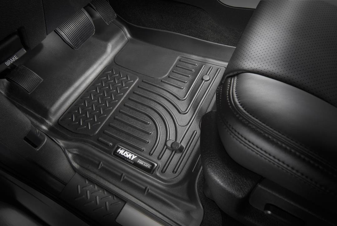HUSKY LINERS 18041 Weatherbeater | Fits 2014 - 2017 Jeep Wrangler, 2018 Jeep Wrangler JK, Front Floor Liners - Black, 2 pc. - The Twister Group Tools product