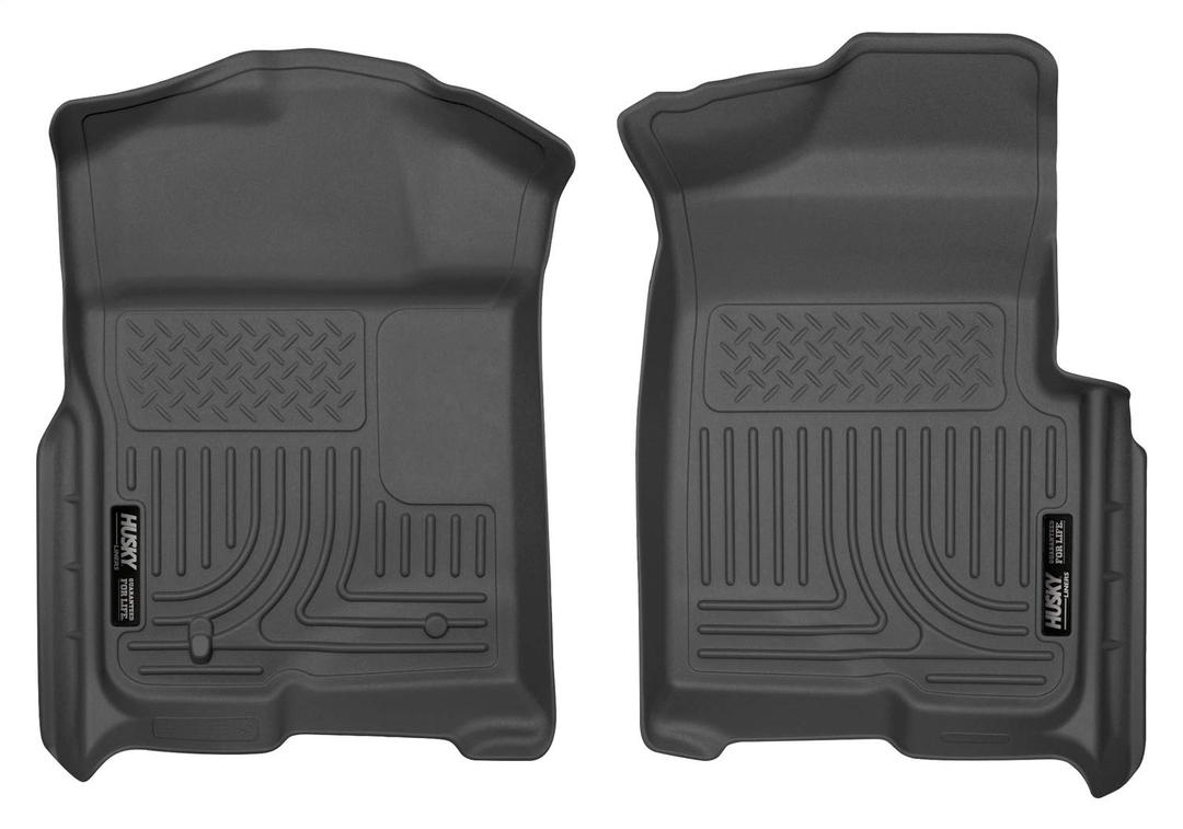 HUSKY LINERS 18331 Weatherbeater Floor Mats | Fits 2009 - 2014 Ford F-150 All Cabs without Manual Shifter | Front Row, 2-pc Black - The Twister Group Tools product