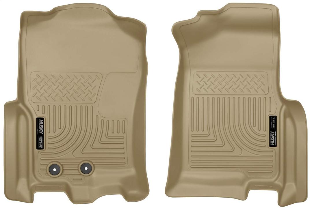 HUSKY LINERS 18373 Weatherbeater Floor Mats | Fits 2011 - 2017 Ford Expedition (15 - 17 EL Platinum) 11 - 15 Lincoln Navigator Base, L, 16 - 17 Navigator L,Reserve;Select | Front Row, 2-pc Tan - The Twister Group Tools product