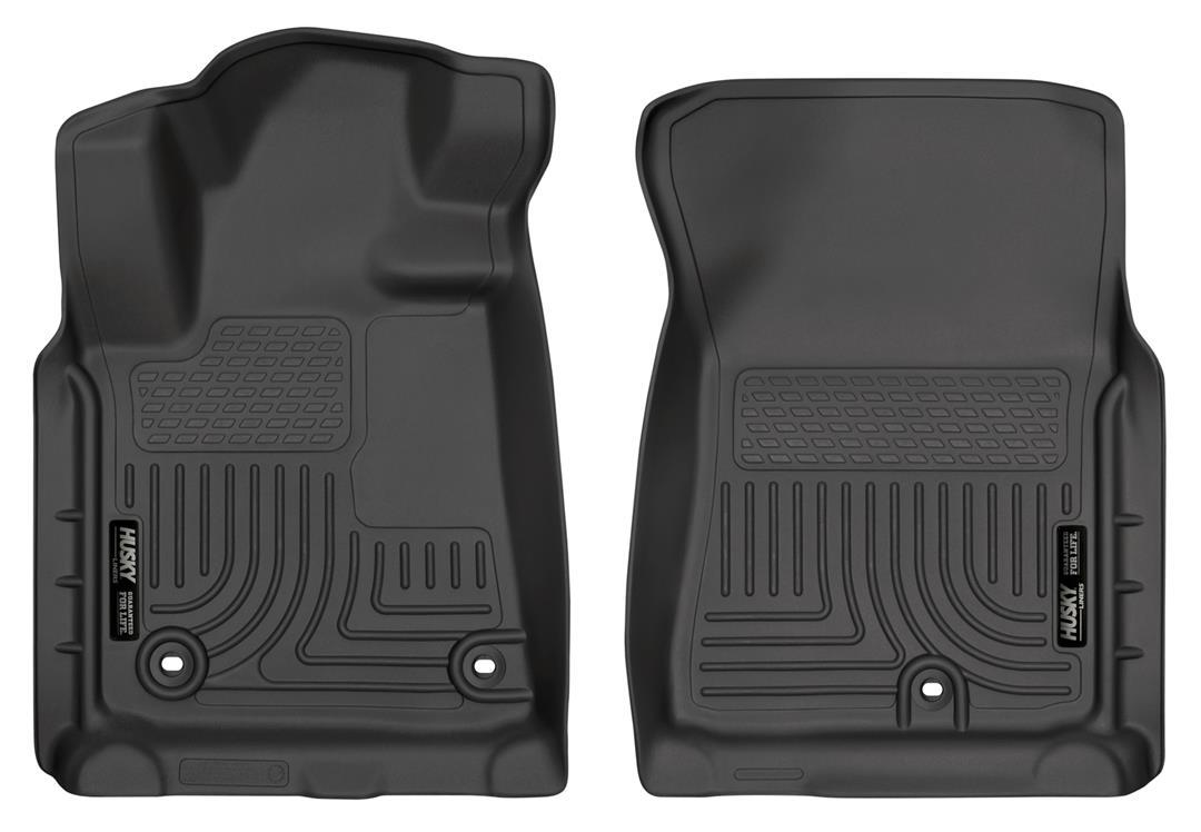 HUSKY LINERS 18561 Weatherbeater | Fits 2012 - 2021 Toyota Tundra CrewMax/Double Cab, 12 - 17 Tundra Regular Cab, 12 - 22 Sequoia, Front Row Liner, Black - The Twister Group Tools product