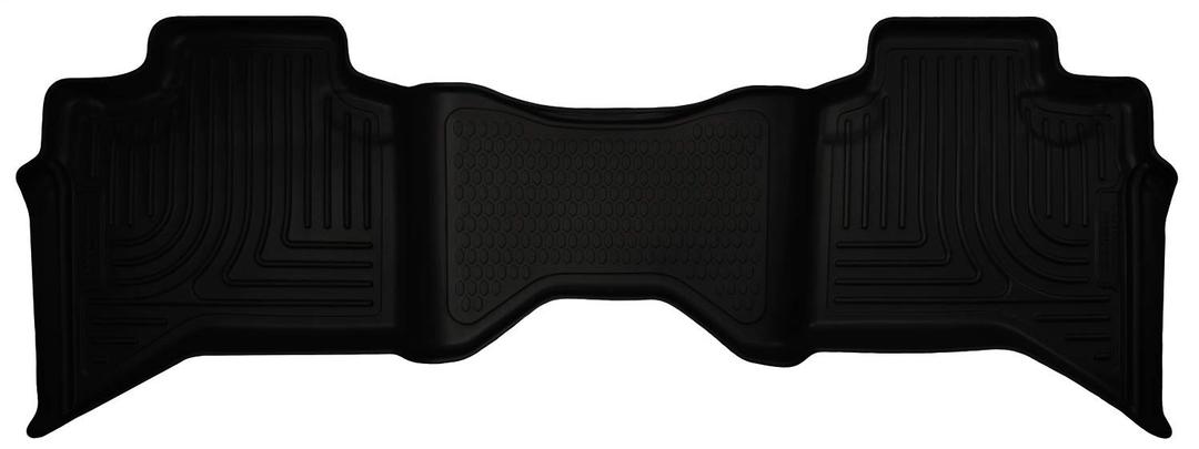 HUSKY LINERS 19011 Weatherbeater Floor Mats | Fits 2002 - 2008 Dodge Ram 1500 Quad Cab; 2003 - 2009 Ram 2500/3500 Crew Cab | 2nd Row, 1-pc Black - The Twister Group Tools product