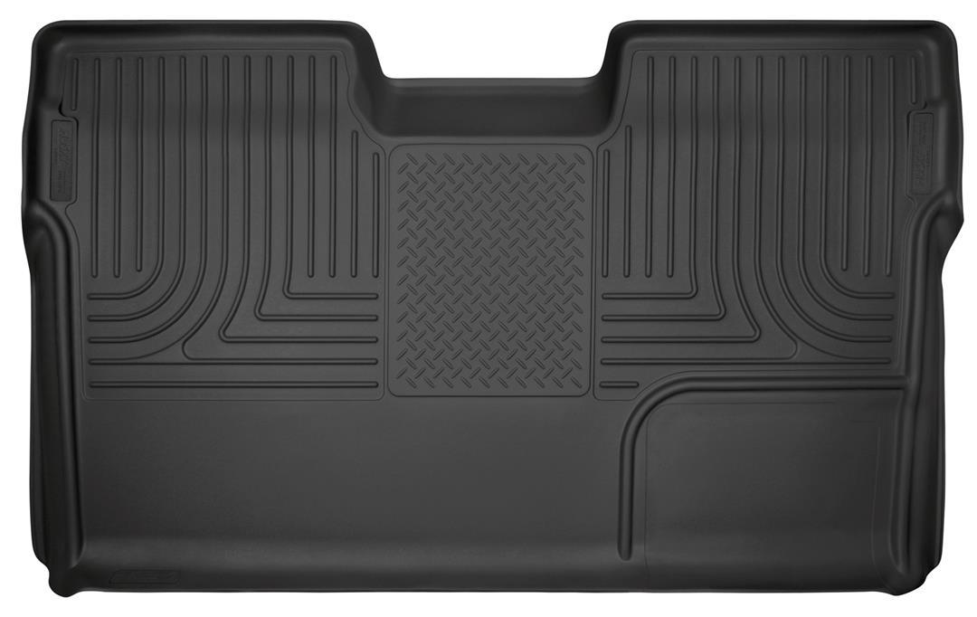 HUSKY LINERS 19331 Weatherbeater | Fits 2009 - 2014 Ford F-150 SuperCrew Cab w/Manual Transfer Case Shifter | Second Row Liner, Black - High quality product image showing HUSKY LINERS 19331 Weatherbeater | Fits 2009 - 2014 Ford F-150 SuperCrew Cab w/Manual Transfer Case Shifter | Second Row Liner, Black details and features
