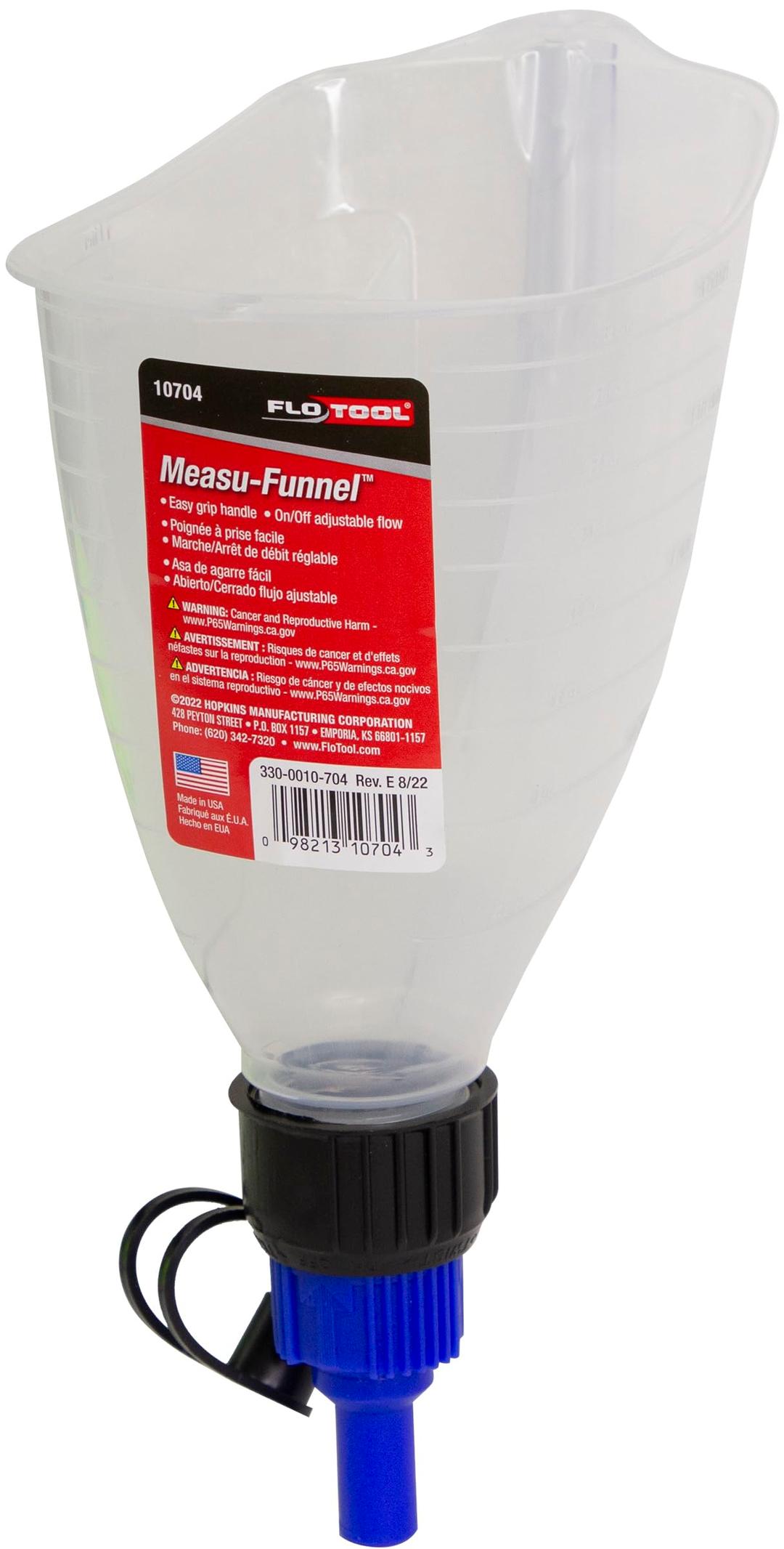 HOPKINS 10704 Measu-Funnel with On/Off Spout, Black - The Twister Group Tools product