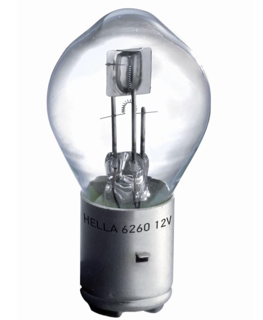 HELLA 002084161 BULB 6260 12V 60/60W BA20D B11 S2, S2 Halogen; 60/60 Watt White Bulb; Single - The Twister Group Tools product