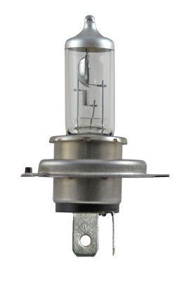 HELLA 002525651 BULB H4 12V 60/55W P43T T4.625 +50, H4; Halogen Bulb; 60/ 55 Watt; 12 Volt; White Beam Color; 3600K Light Color Temperature; Single - The Twister Group Tools product