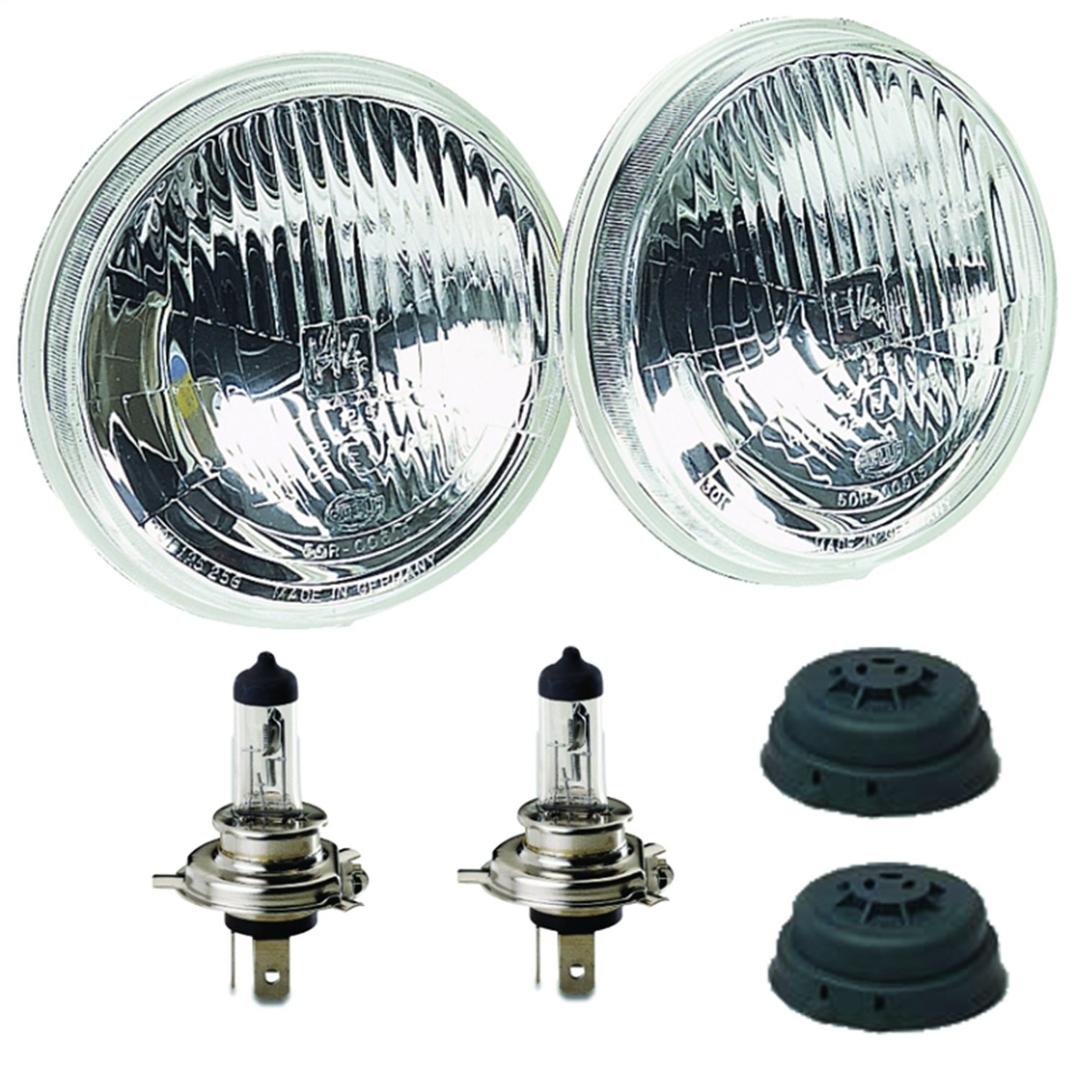 HELLA 002850811 Headlight Conversion Kit; Replaces Sealed Beam Head Light; 5.75 Inch Round; Standard Lens; H4 Bulb; Without Turn Signal; Features Improved Optics Without Increased Glare; Set of 2 - The Twister Group Tools product