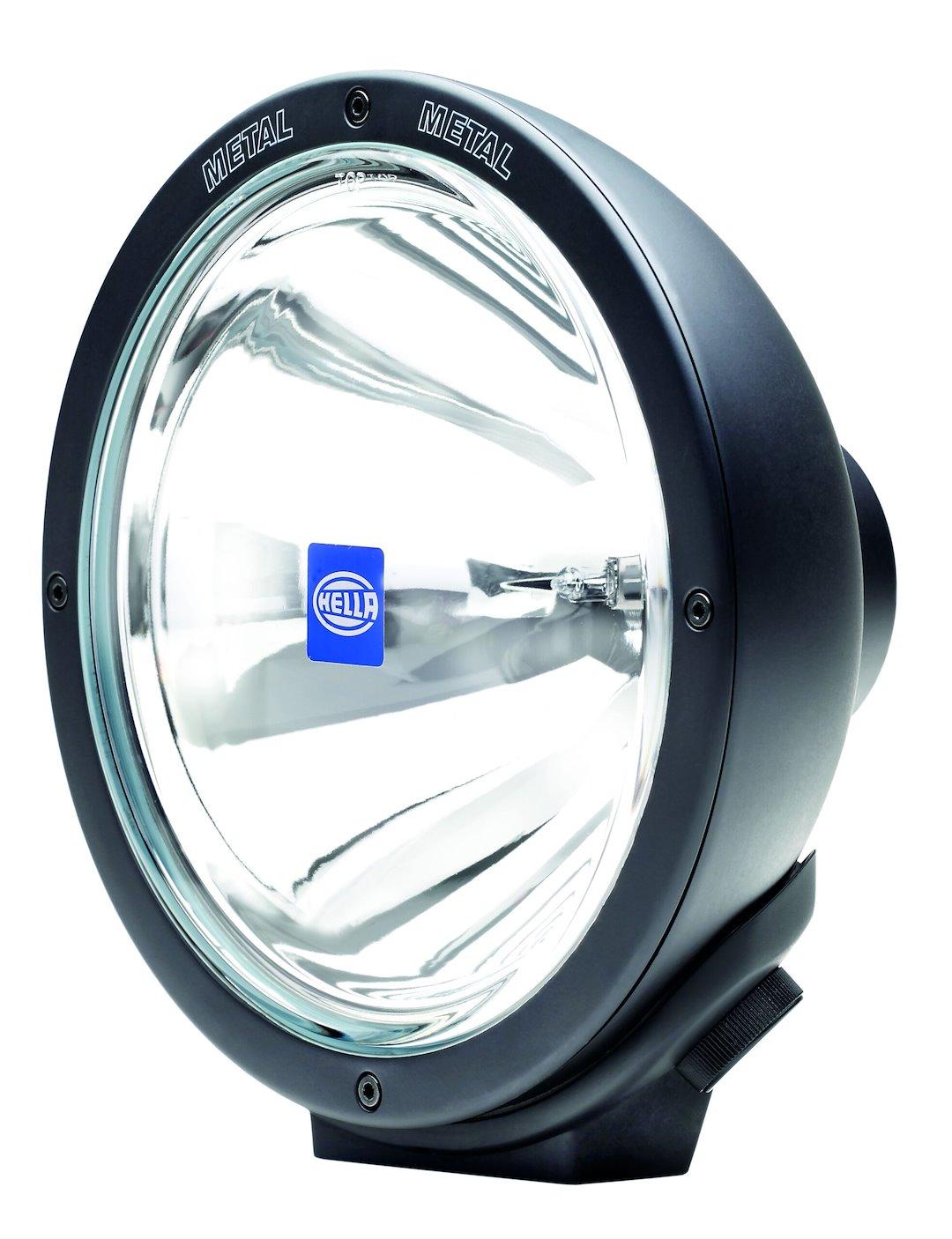 HELLA 007560951 LAMP RE 4000 P BEAM BLK H1 12V, Halogen Bulb; H1 Bulb; 8.81 Inch Round; 100 Watt; Spot Beam; Glass Lens; Matte Black Cast Zinc Housing - The Twister Group Tools product