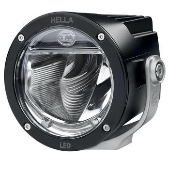 HELLA 012206021 LIGHT RE 4000X LED BLK MV, LED Bulb; 2 LED Clear Bulb; 5.7 Inch Round; 40 Watt; Driving Beam; 1400 Lumens; Clear Lens; Black Housing; Universal Stud Mount With Pivoting Bracket; With 1 Light/ Mounting Hardware/ Mounting Instructions - The Twister Group Tools product
