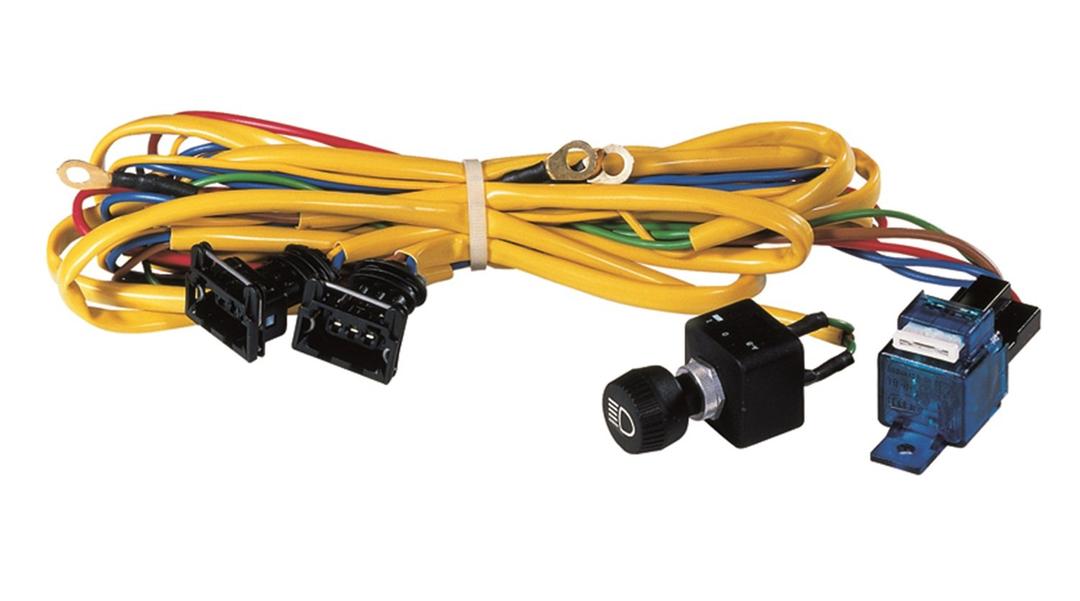 HELLA 148541001 Driving/ Fog Light Wiring Harness; For Rallye 4000 Compact Series Halogen Lamps; Includes Relay and Switch - The Twister Group Tools product