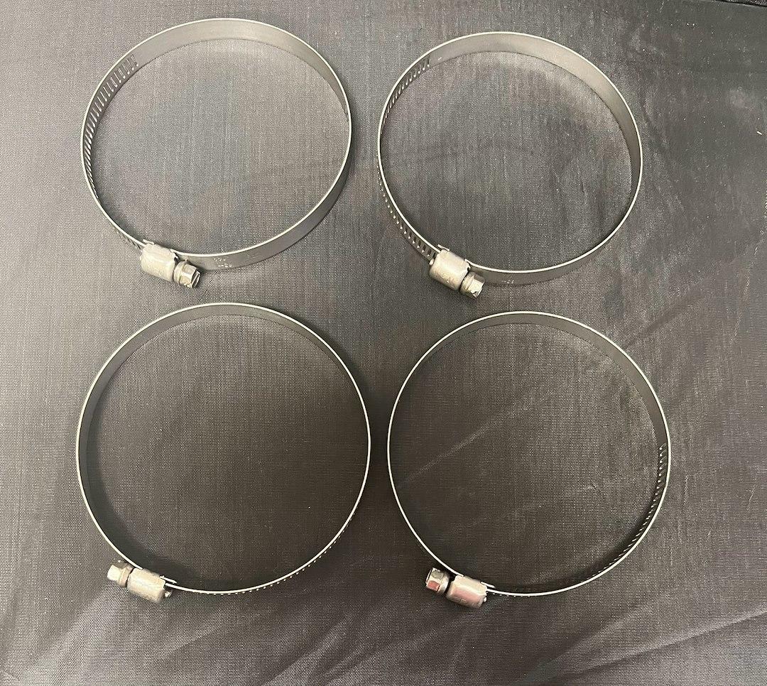 HELIX RACING 114-6244 2.25(58MM)-3.25(83MM) ALL ST.STL., 2-1/4 Inch To 3-1/4 Inch Clamping Range; Worm Gear Style; Stainless Steel; Pack Of 4 - The Twister Group Tools product