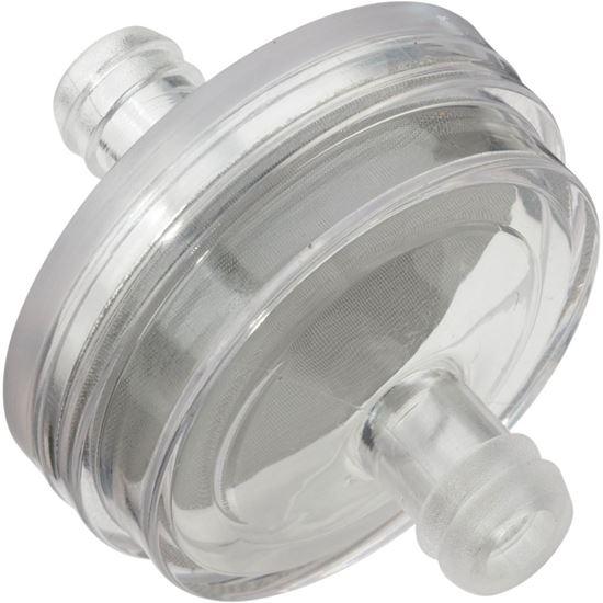 HELIX RACING 118-9016 FUEL FILTER 1/4FT (6MM) LARGE DISK, Complete Assembly; In-Line; 1/4 Inch Inlet/Outlet; Large Disk Shape; 150 Micron Stainless Steel Screen Element; Clear Housing; 700 To 720 Milliliter Per Minute Flow Rate; Single - High quality product image showing HELIX RACING 118-9016 FUEL FILTER 1/4FT (6MM) LARGE DISK, Complete Assembly; In-Line; 1/4 Inch Inlet/Outlet; Large Disk Shape; 150 Micron Stainless Steel Screen Element; Clear Housing; 700 To 720 Milliliter Per Minute Flow Rate; Single details and features