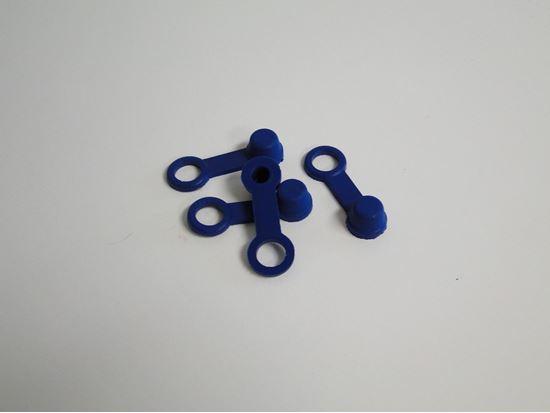 HELIX RACING 202-2004 BRAKE BLEEDER CAP BLUE W/ TETHER, Blue; With Tether; Set Of 4 - The Twister Group Tools product