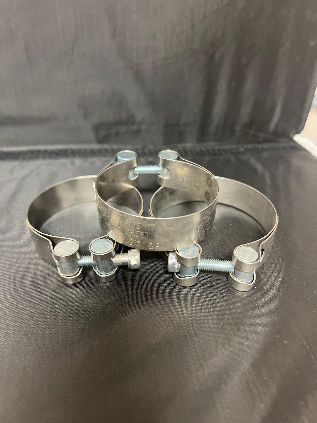 HELIX RACING 212-2769 S.S. EXHAUST CLAMP 2.31FT - 2.49FT D, 2.31 To 2.49 Inch Diameter; Band Clamp; Stainless Steel; Single; With Hex Key Socket Bolt - High quality product image showing HELIX RACING 212-2769 S.S. EXHAUST CLAMP 2.31FT - 2.49FT D, 2.31 To 2.49 Inch Diameter; Band Clamp; Stainless Steel; Single; With Hex Key Socket Bolt details and features