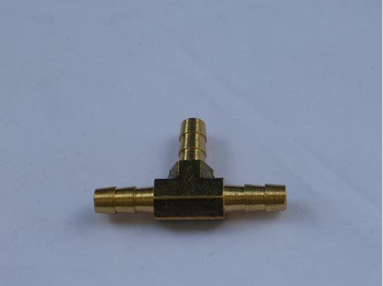 HELIX RACING 053-1450 BRASS BARB/BARB/BARB TFT 5/16(8MM), 5/16 Inch Hose Barb; Tee; Without O-Ring; Without Jam Nut; Brass; Single - High quality product image showing HELIX RACING 053-1450 BRASS BARB/BARB/BARB TFT 5/16(8MM), 5/16 Inch Hose Barb; Tee; Without O-Ring; Without Jam Nut; Brass; Single details and features