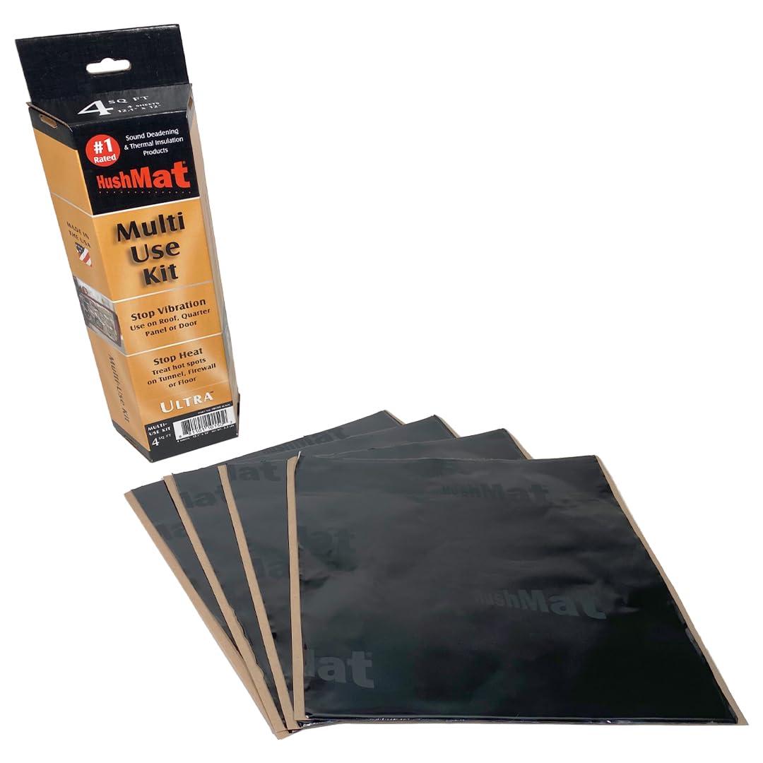 HUSHMAT 10150 Multi Use Kit - (4) 12 INCH x 11 INCH Black Ultra Sheets - 3.7 Square Feet - High quality product image showing HUSHMAT 10150 Multi Use Kit - (4) 12 INCH x 11 INCH Black Ultra Sheets - 3.7 Square Feet details and features