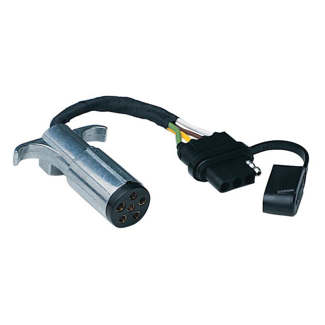 HUSKY TOWING 13168 6-Way Round to 4-Way Flat Adapter - High quality product image showing HUSKY TOWING 13168 6-Way Round to 4-Way Flat Adapter details and features