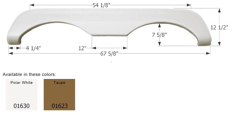 ICON 01623 0Tandem Axle Fender Skirt FS769 for McKenzie - Taupe - The Twister Group Tools product