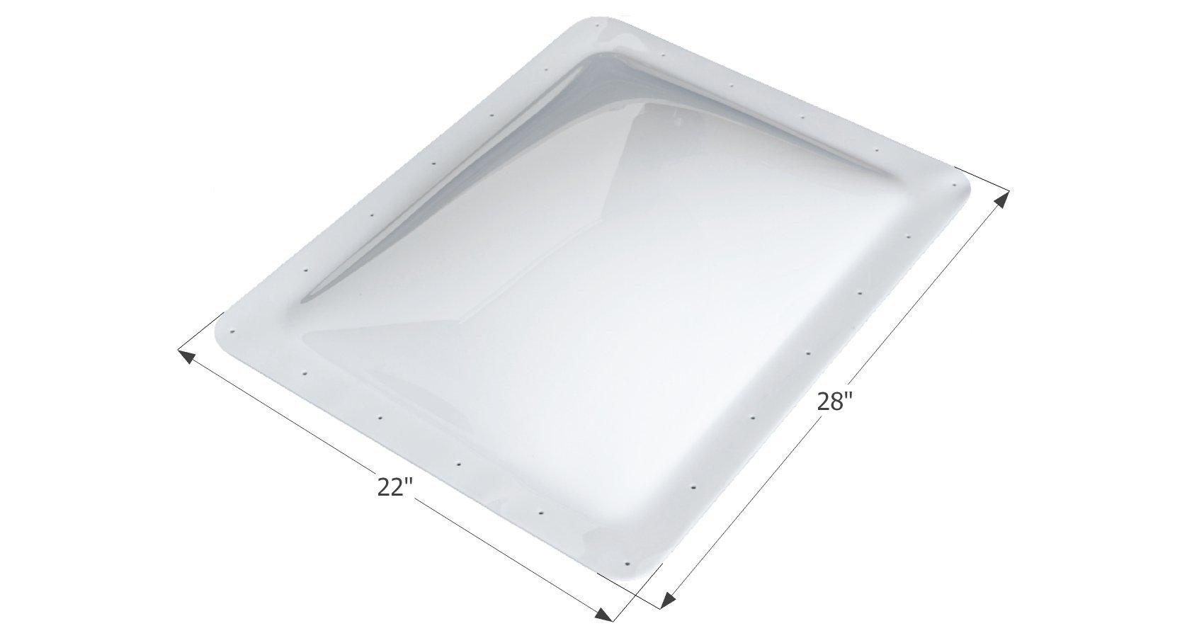 ICON 01853 0RV Skylight SL1824-24 INCH x 18 INCH x 4 INCH, White - High quality product image showing ICON 01853 0RV Skylight SL1824-24 INCH x 18 INCH x 4 INCH, White details and features