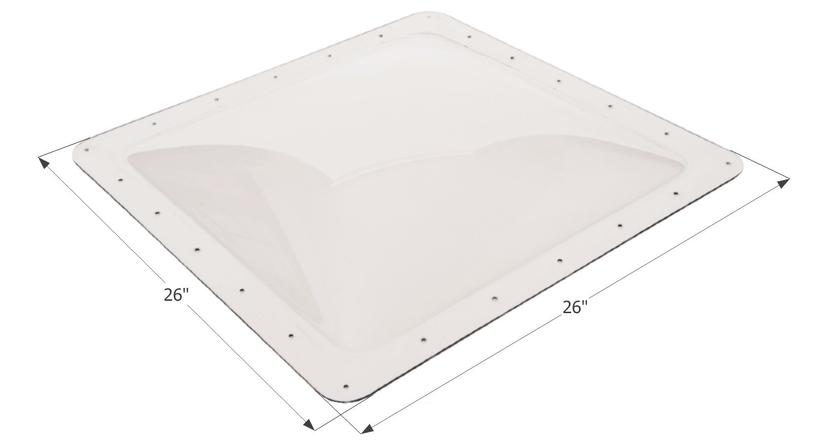 ICON 01856 0RV Skylight SL2222-22 INCH x 22 INCH x 4 INCH, Clear