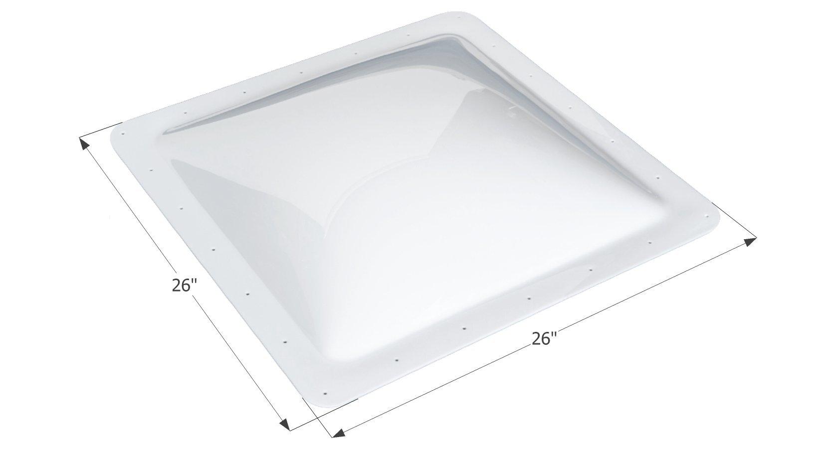 ICON 01857 0RV Skylight SL2222-22 INCH x 22 INCH x 4 INCH, White - High quality product image showing ICON 01857 0RV Skylight SL2222-22 INCH x 22 INCH x 4 INCH, White details and features