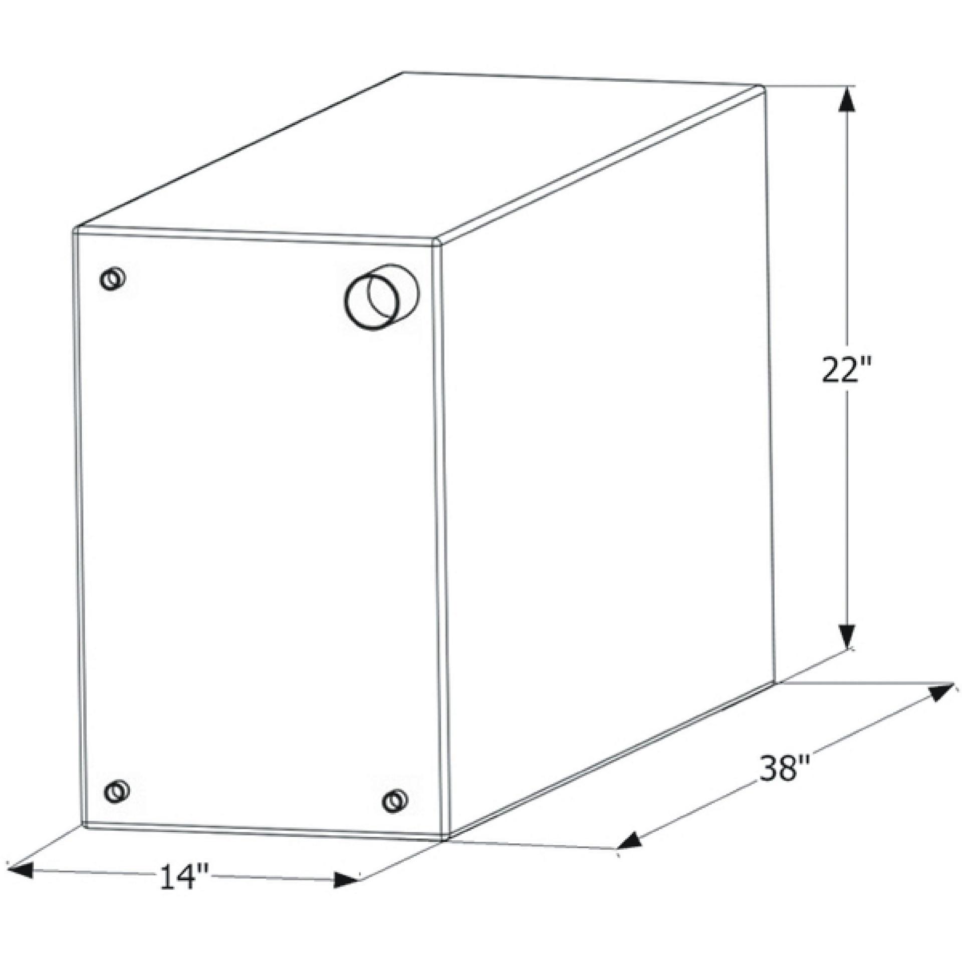 ICON 12717 Technologies - WT2453 50 gal. Fresh Water Tank with 1/2 INCH Fittings - High quality product image showing ICON 12717 Technologies - WT2453 50 gal. Fresh Water Tank with 1/2 INCH Fittings details and features
