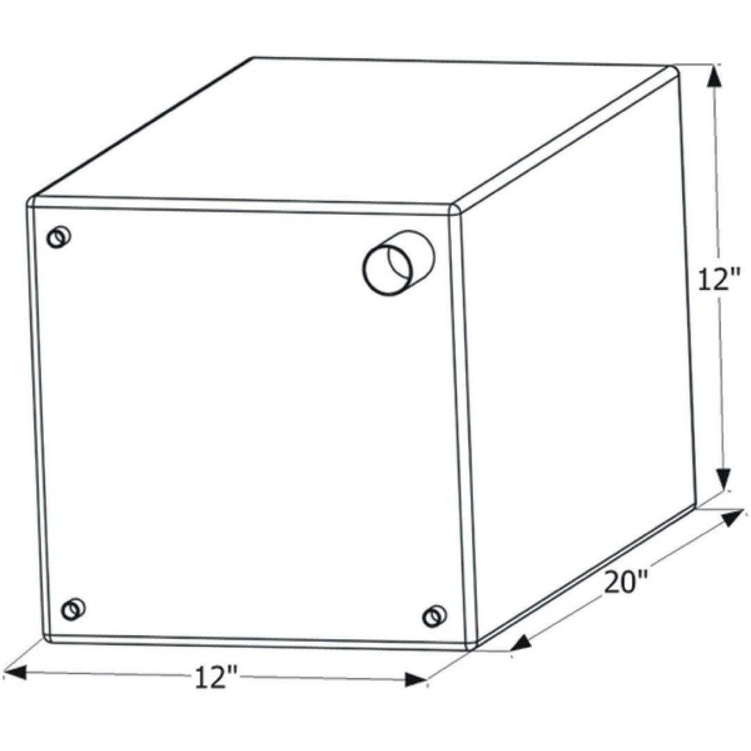 ICON 12734 Fresh Water Tank, WT2470, 20x12x12, 12 Gal., w/ 1/2 INCH Fittings - The Twister Group Tools product