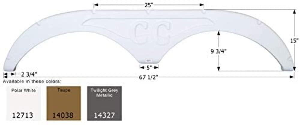 ICON 14038 Tandem Axle Fender Skirt FS2713 for Forest River - Taupe - The Twister Group Tools product
