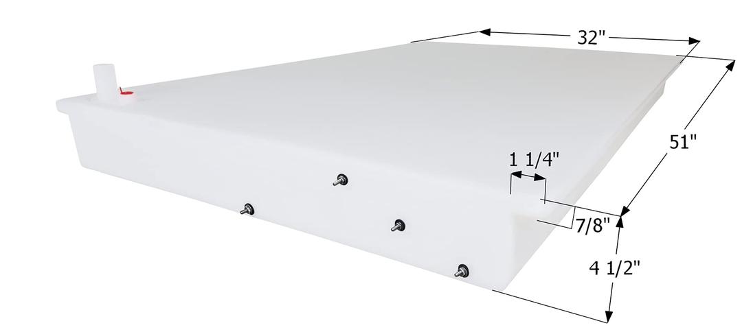 ICON 14095 Fresh Water Tank, WT1239, 51x32x4 1/2, 26 Gal., 0229647 - The Twister Group Tools product